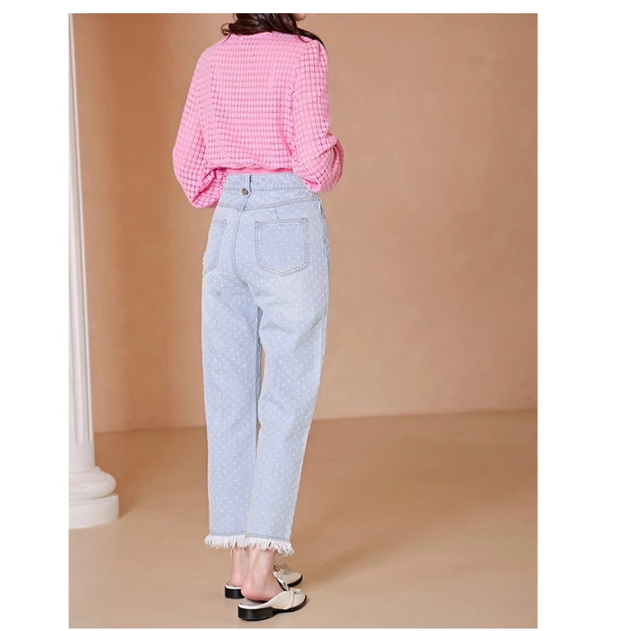 Women's High Waist Ripped Casual Jeans
