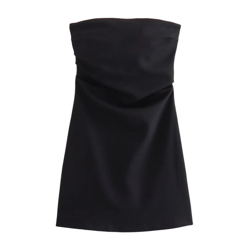 Autumn New Sexy Ruched Strapless Dress for Women