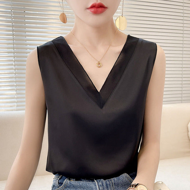 Elegant Women's Silk Satin Sling for Office Wear