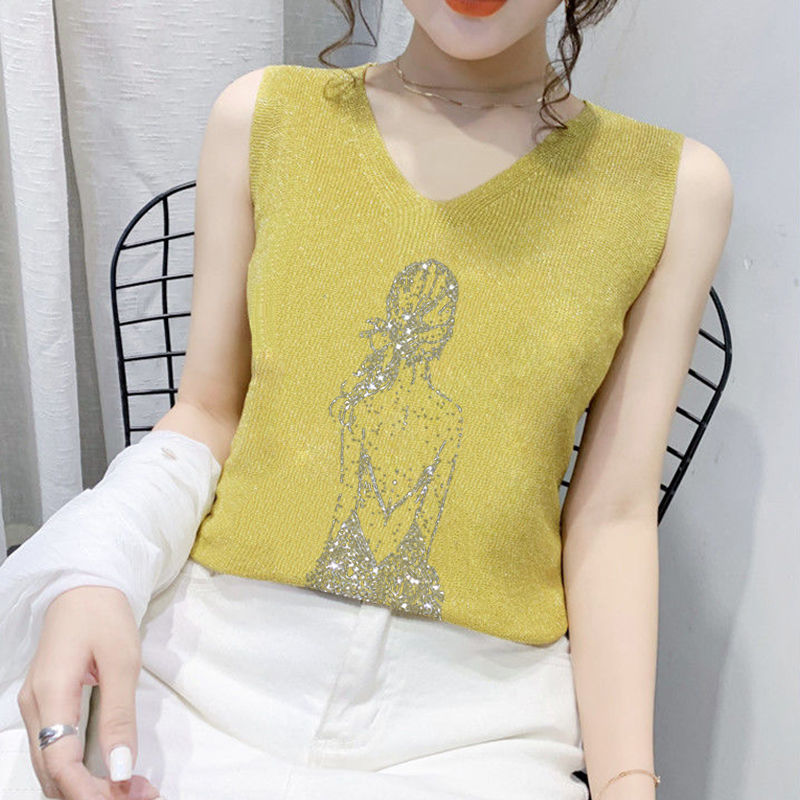 Summer Women's Loose Fit Knitted Tank Top