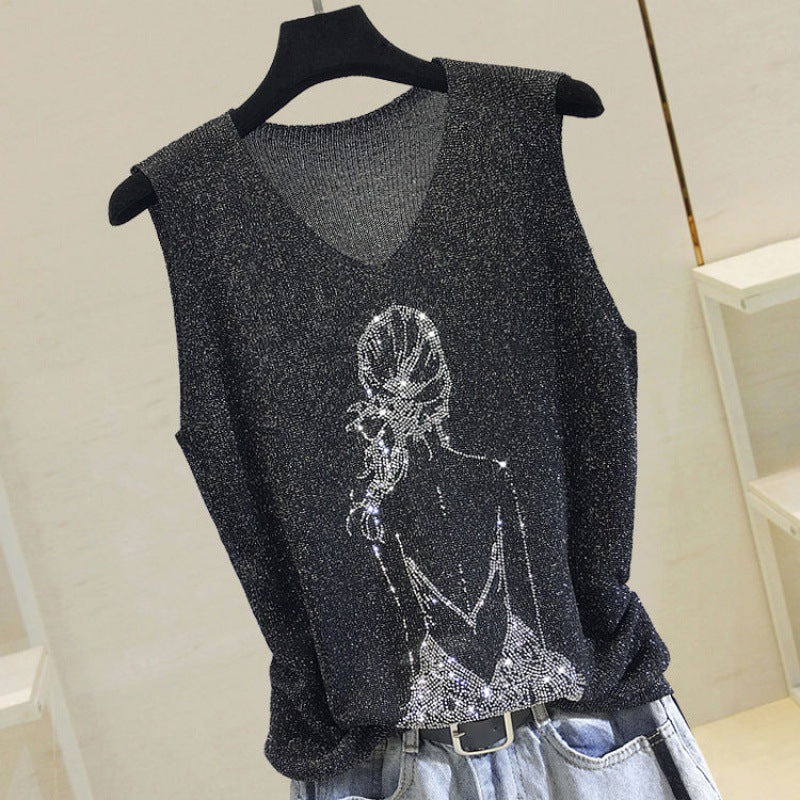 Summer Women's Loose Fit Knitted Tank Top