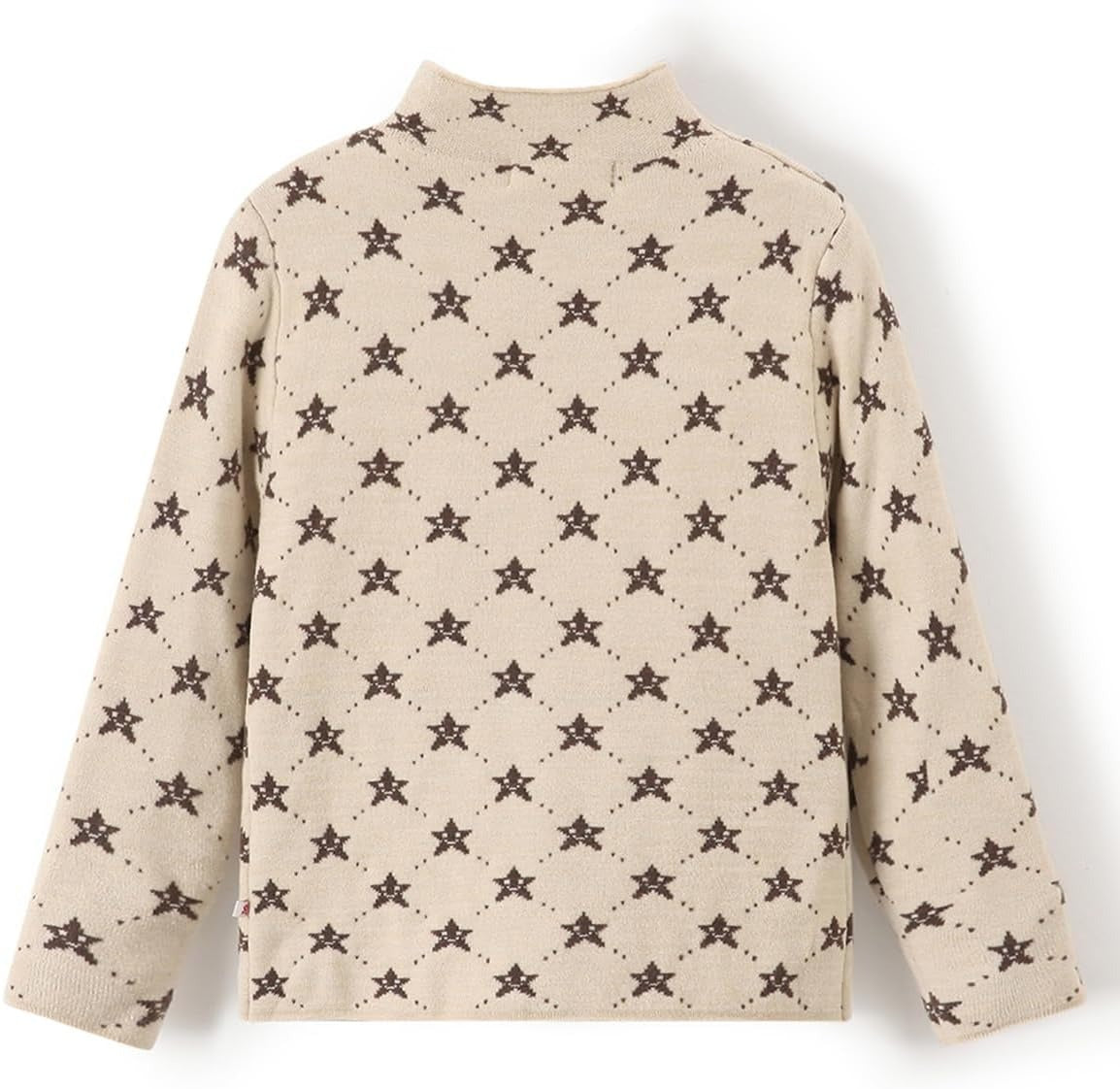 Girls Boys Pattern Half Turtleneck Sweaters. Kids Warm Long Sleeve Knit Pullover Tops Unisex 5-14 Years