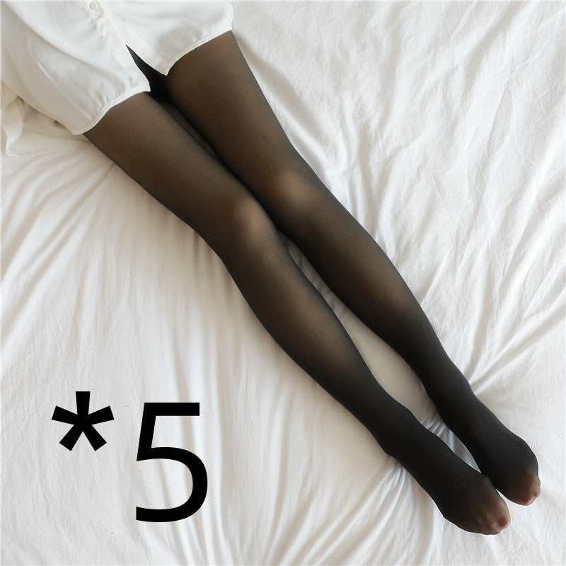 Translucent Fleece Lined Leggings.Tights Fall And Winter Warm Fleece Pantyhose, Women Thermal Winter Tights