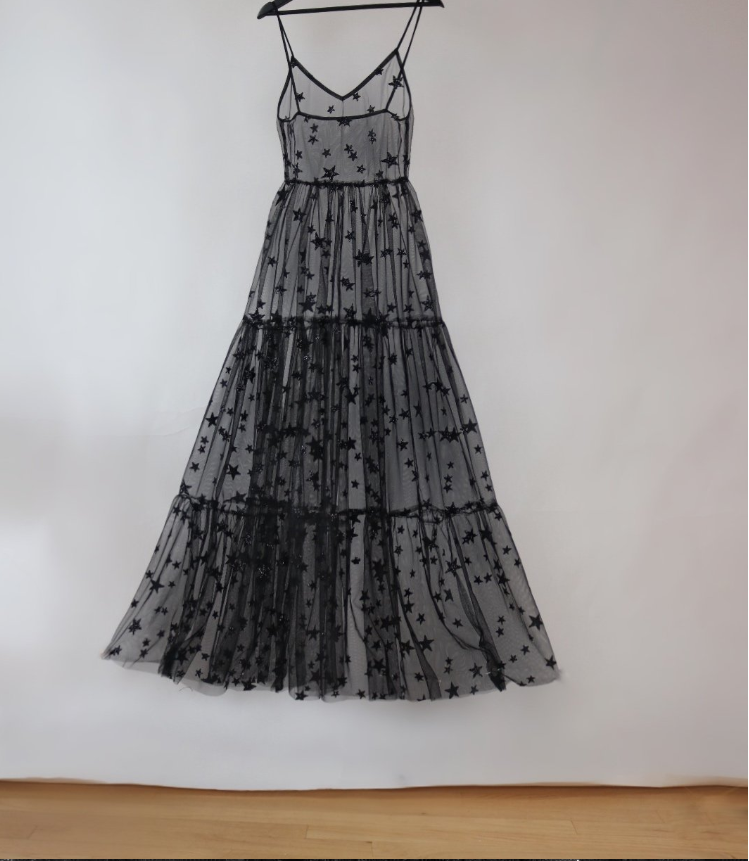 Star Sequin Mesh Fairy Dress, Princess Dress