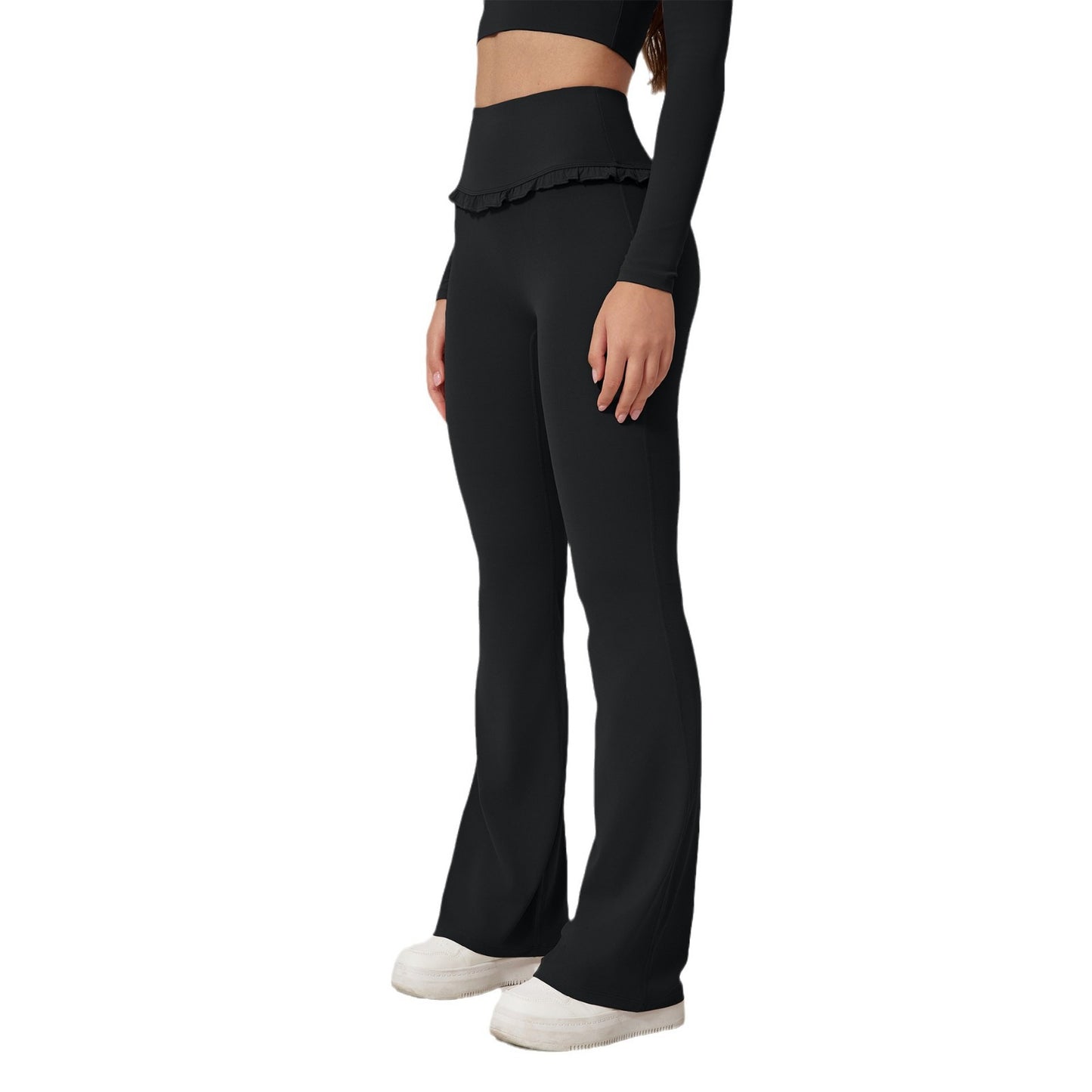 High Waist Yoga Pants. Hip Lift Lace Nude Feel leggings, Running Fitness