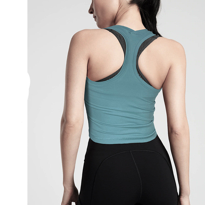 Women's High-Waisted Sleeveless Sports Tank Top