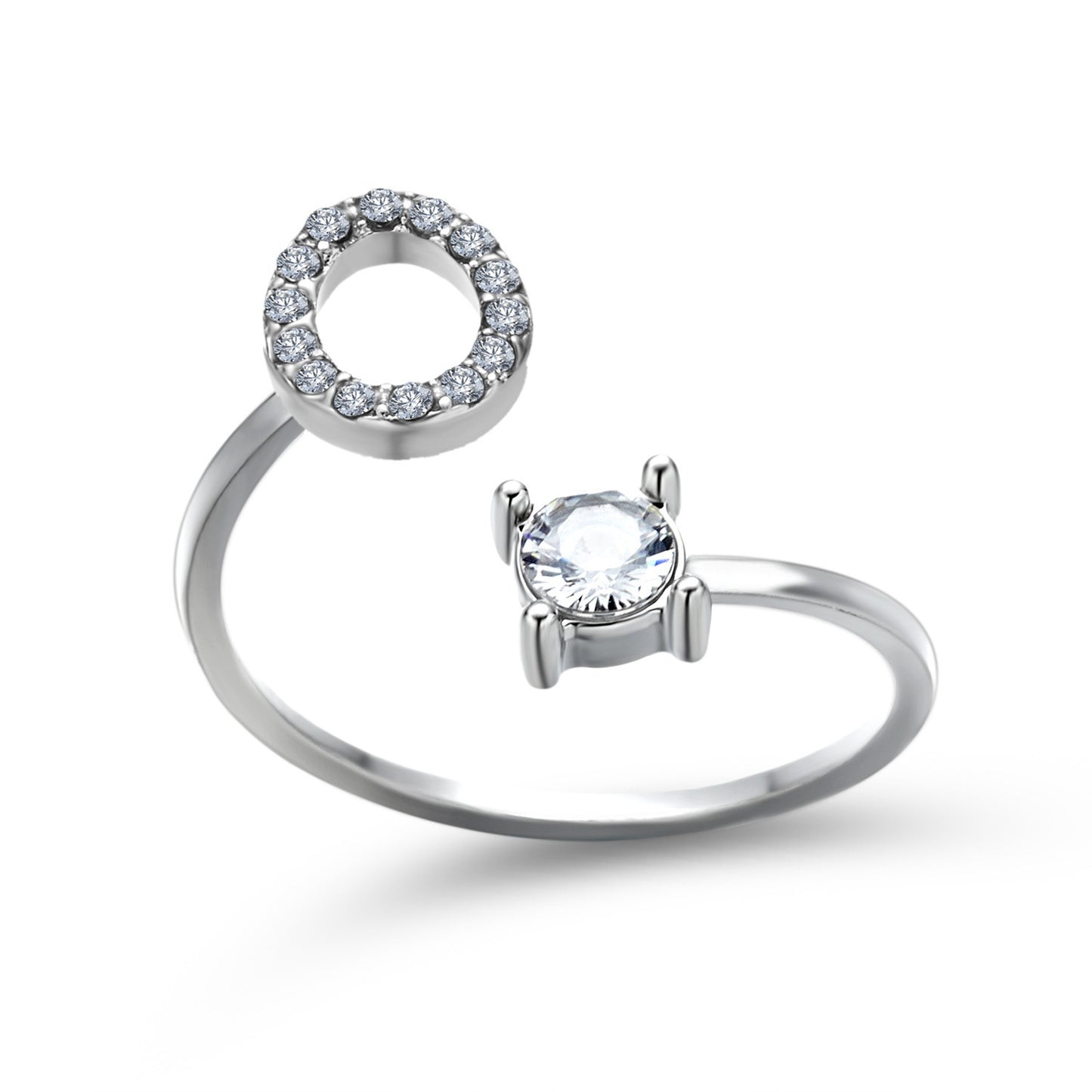 Adjustable 26 Initial Letter Rings. Fashion Simple Elegant Jewelry for Women