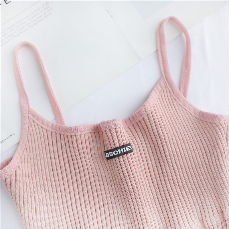New Women's Sleeveless Embroidered Tank Top