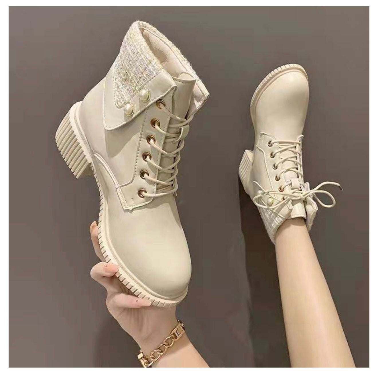 Women's Martin Boots with Thick High-Heels (All-match)