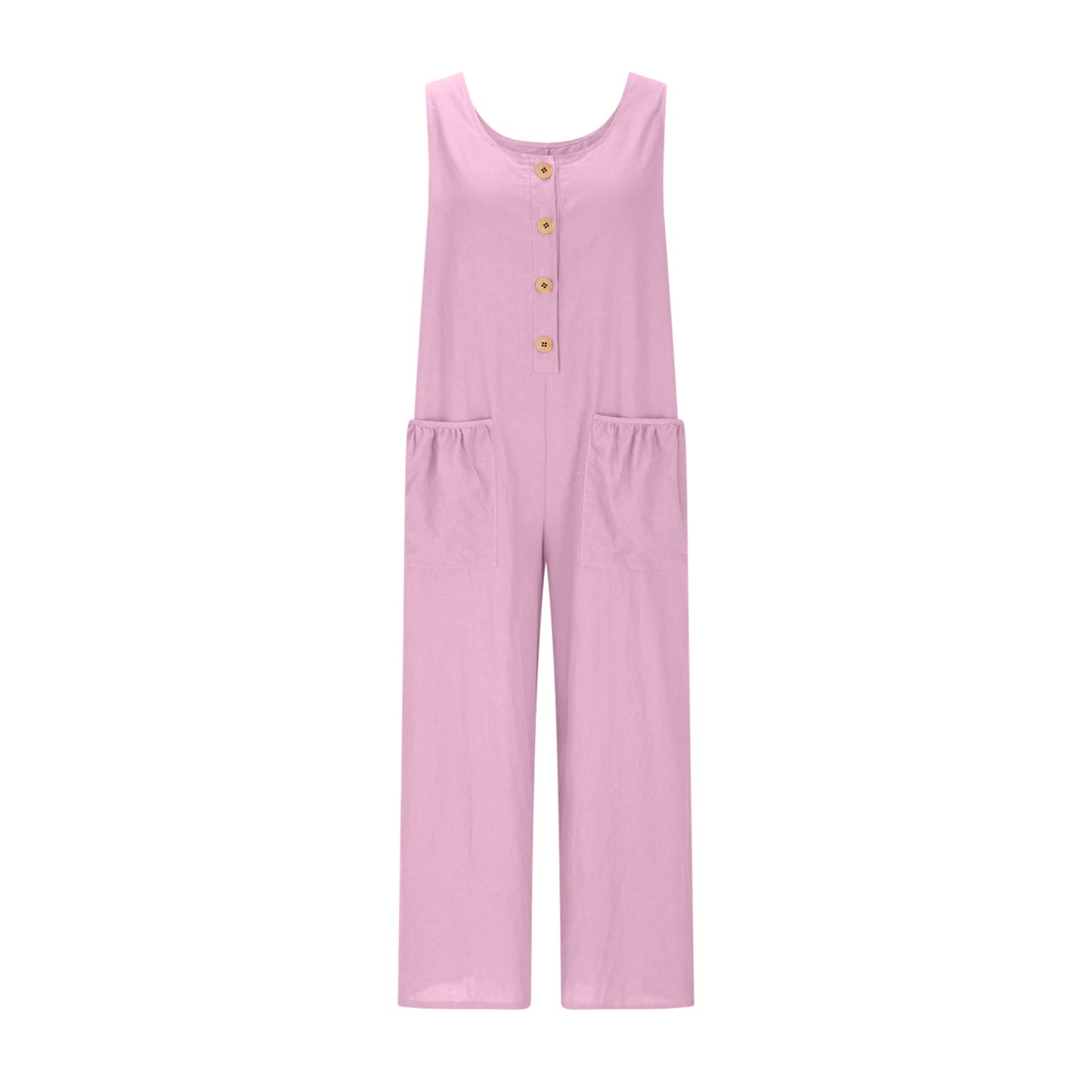 Women's Elegant Wide-Leg Jumpsuit - Button Front Formal & Casual Romper, Lightweight Wear