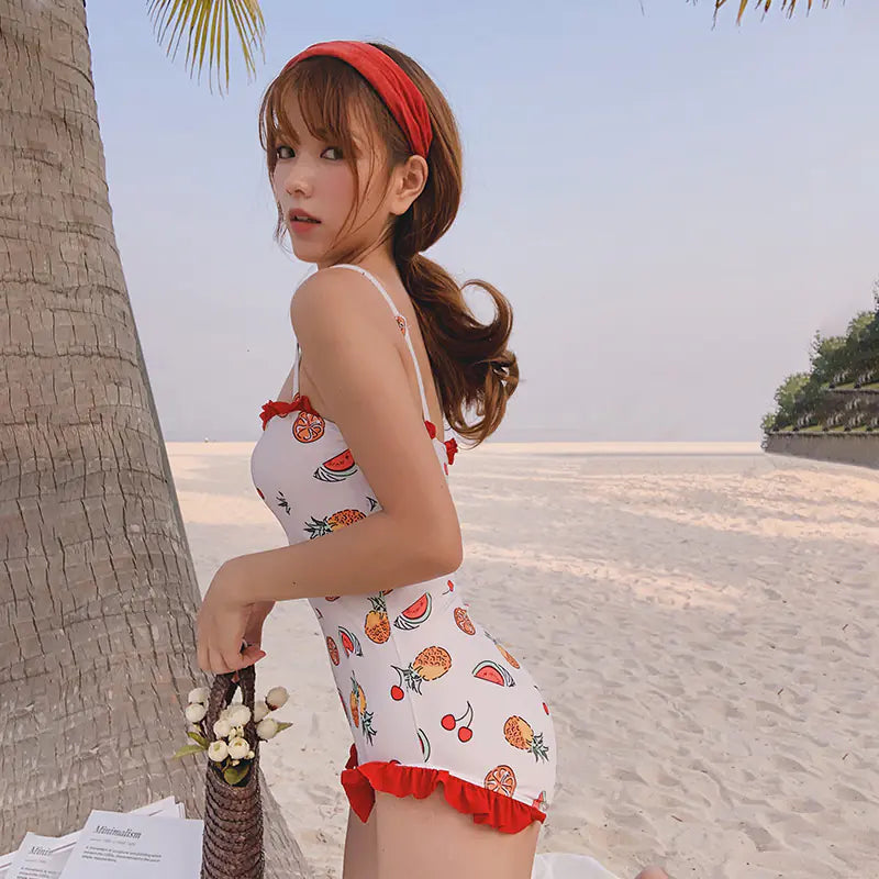 Triangle One-Piece Swimsuit for Women, Slimming Design