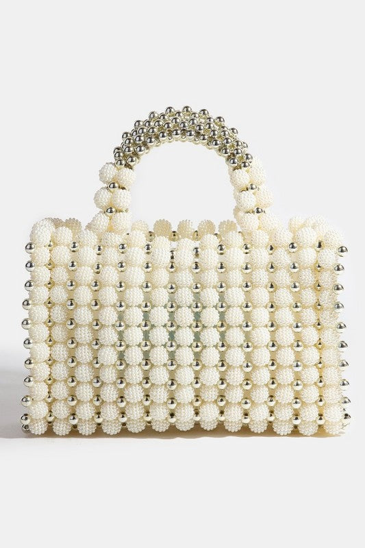 French niche bayberry ball hand-woven, beaded pearl ,dinner handbag
