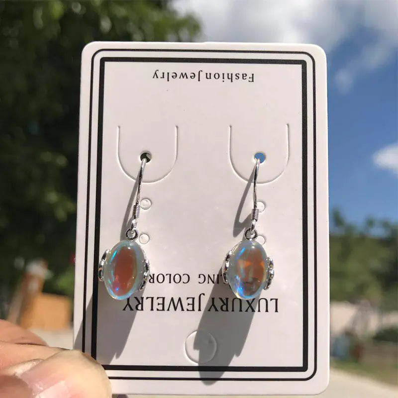 Colorful Moonstone Earrings for Women - Sweet & Delicate