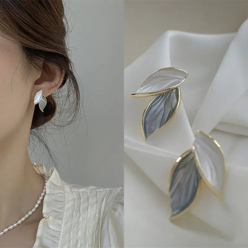 Simple Leaf Earrings for Women - Party Accessories