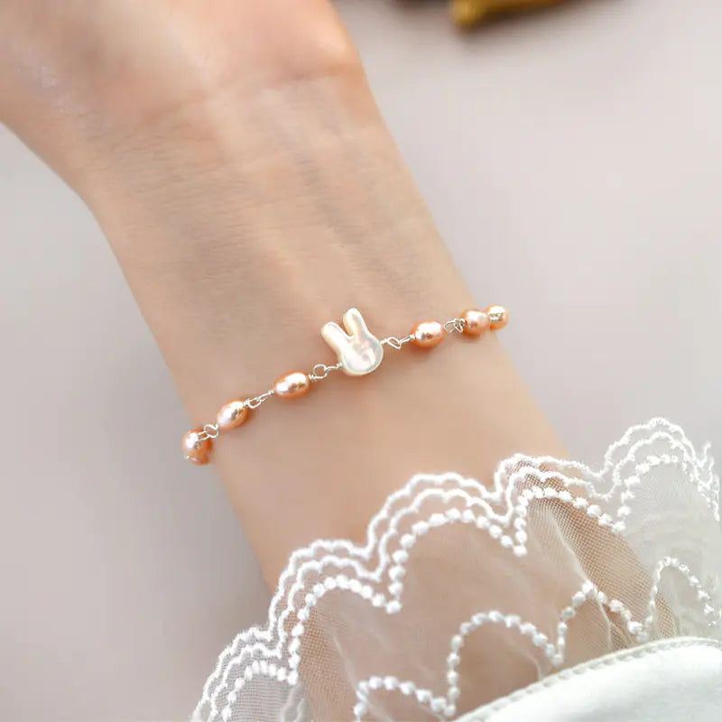 Freshwater Pearl Bunny Bracelet for Women