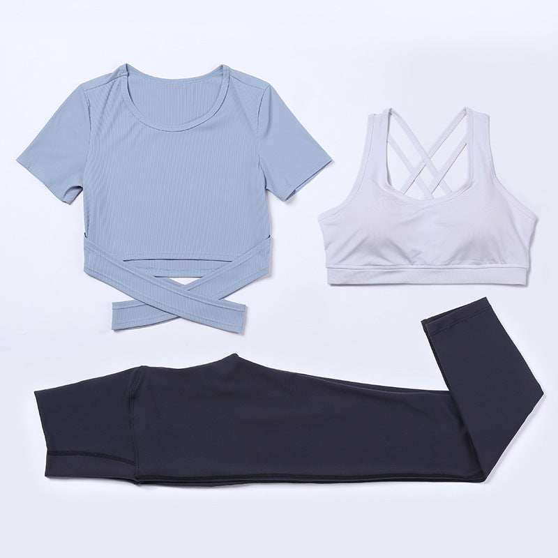 3-Piece Women's Yoga Set with Quick-Dry Tank and Pants