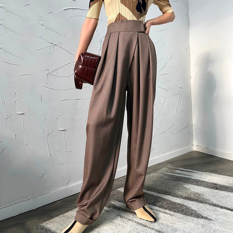 High waist loose wide leg pants