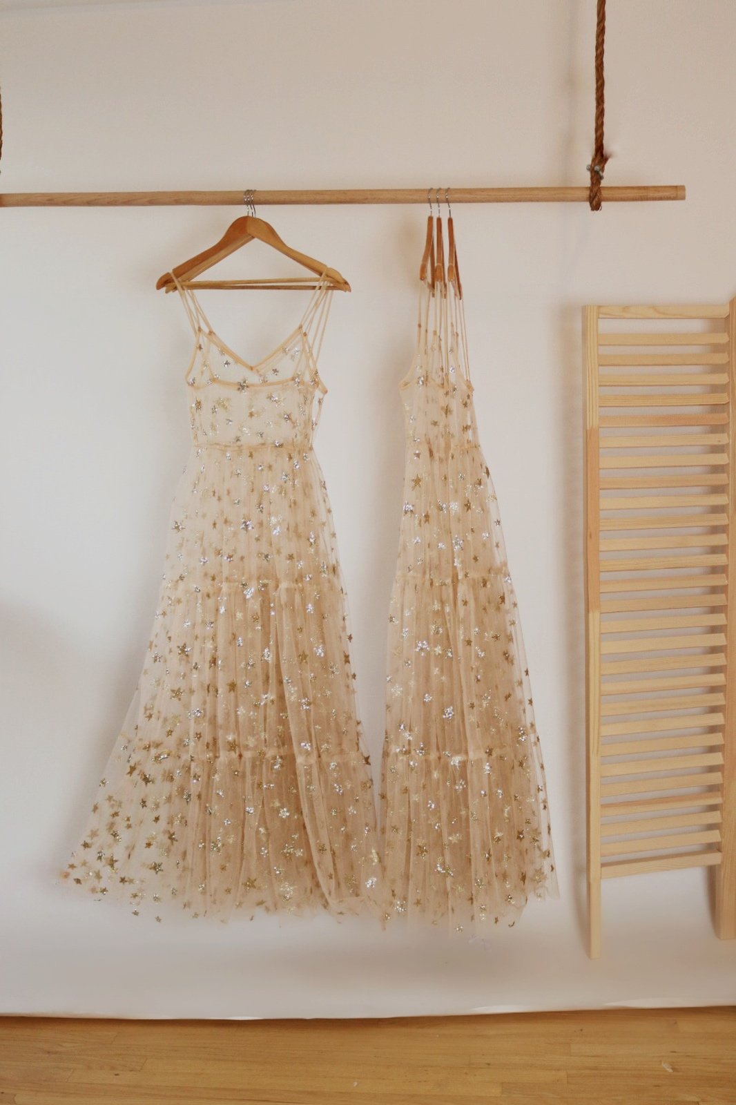 Star Sequin Mesh Fairy Dress, Princess Dress
