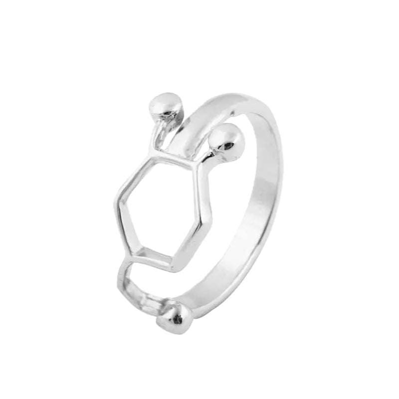 Geometric Molecule Ring - Trendy Minimalist Jewelry