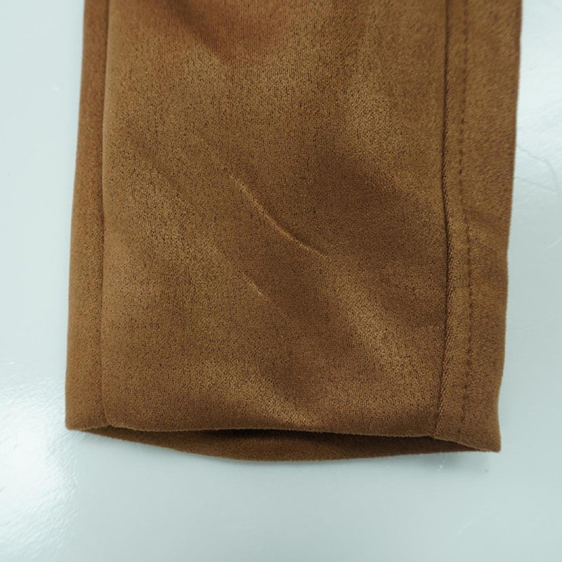 Women's Suede-Look Blazer Jacket, Classic V-Notch Lapel Button Front Coat, Machine Washable Versatile Casual Jacket