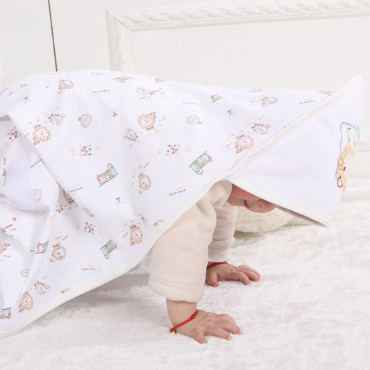 Baby Swaddle Blanket Newborn Cotton Printed Autumn Spring Soft Bedding Sleeping Bag Quilt