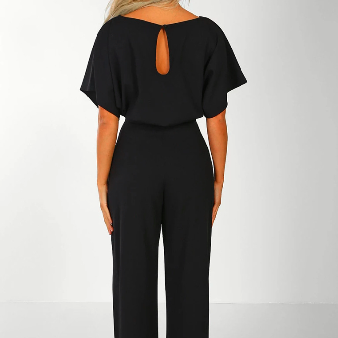 Women's Light Short Sleeve Professional Jumpsuit