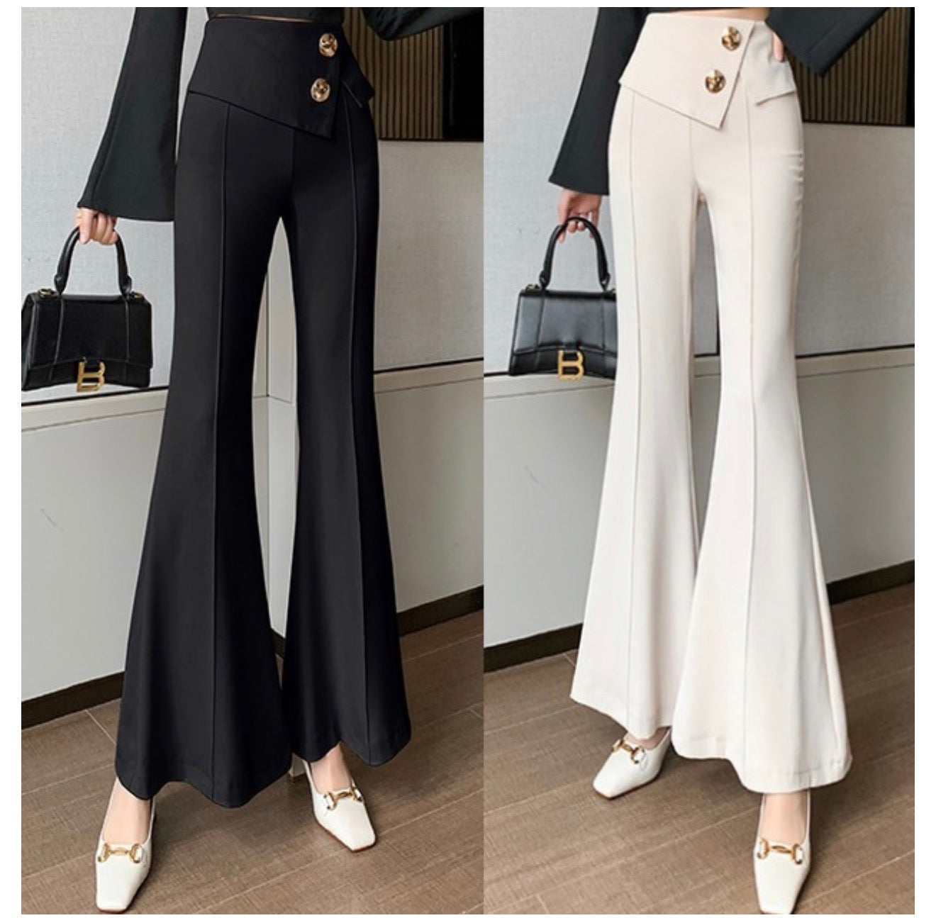 Women's Irregular Waist Commuter Loudspeaker Pants