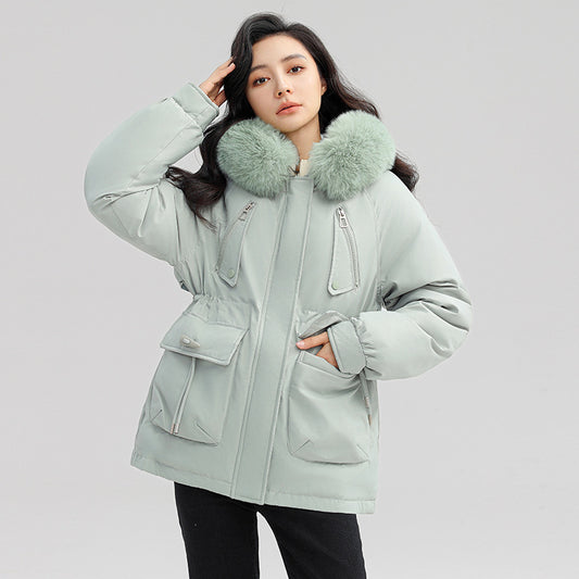 Horn Button Parka, Women's Loose Coat Jacket