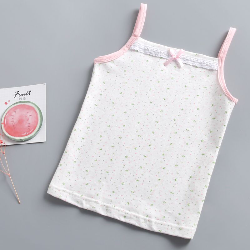 Girl's Cotton Cami Top - Solid/Floral Patterns