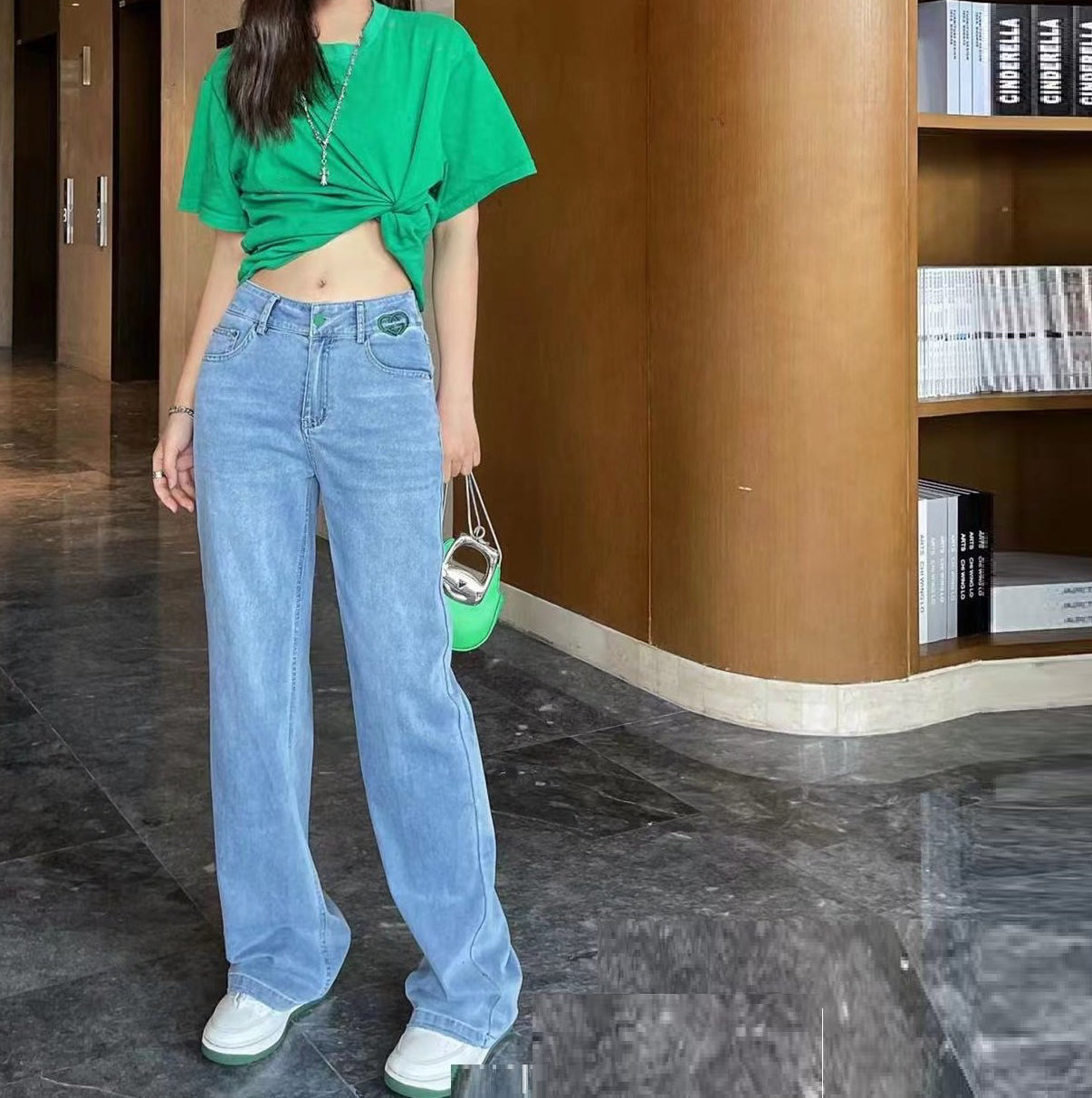 Women's Straight Loose High-Waist Jeans