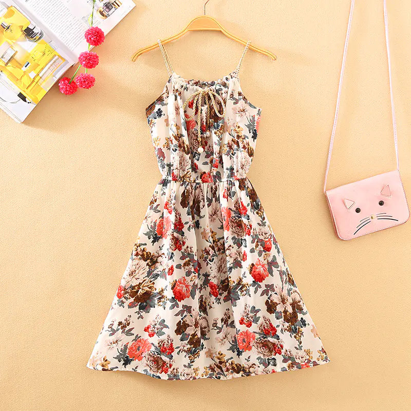Bohemian Floral Chiffon Maxi Dress for Women
