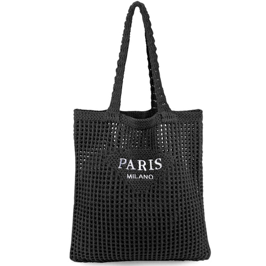 Crochet Large Tote Bags for Women. Aesthetic Shoulder Bag - Hippie Knit Hand Bag