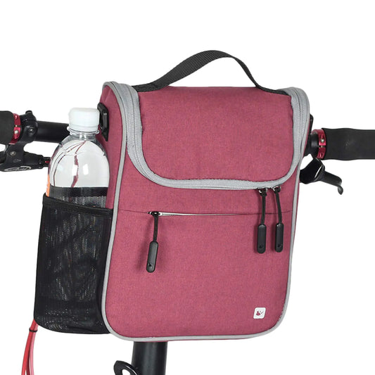 Waterproof Handlebar Bag for Bike - Cycling Front Storage Basket Bags - Multipurpose Shoulder Pack Canvas Handbags with Rain Cover