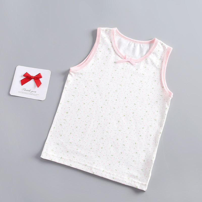 Girl's Cotton Cami Top - Solid/Floral Patterns