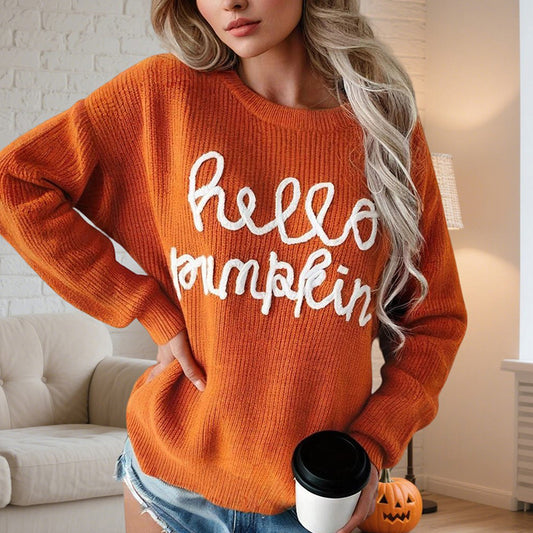 Women's Casual Round Neck Fall Winter Sweater Tops