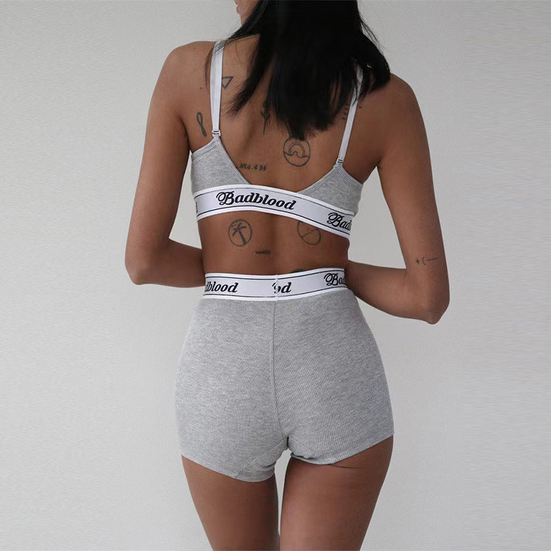 Summer Women's Casual Set with V-Neck Tank Top