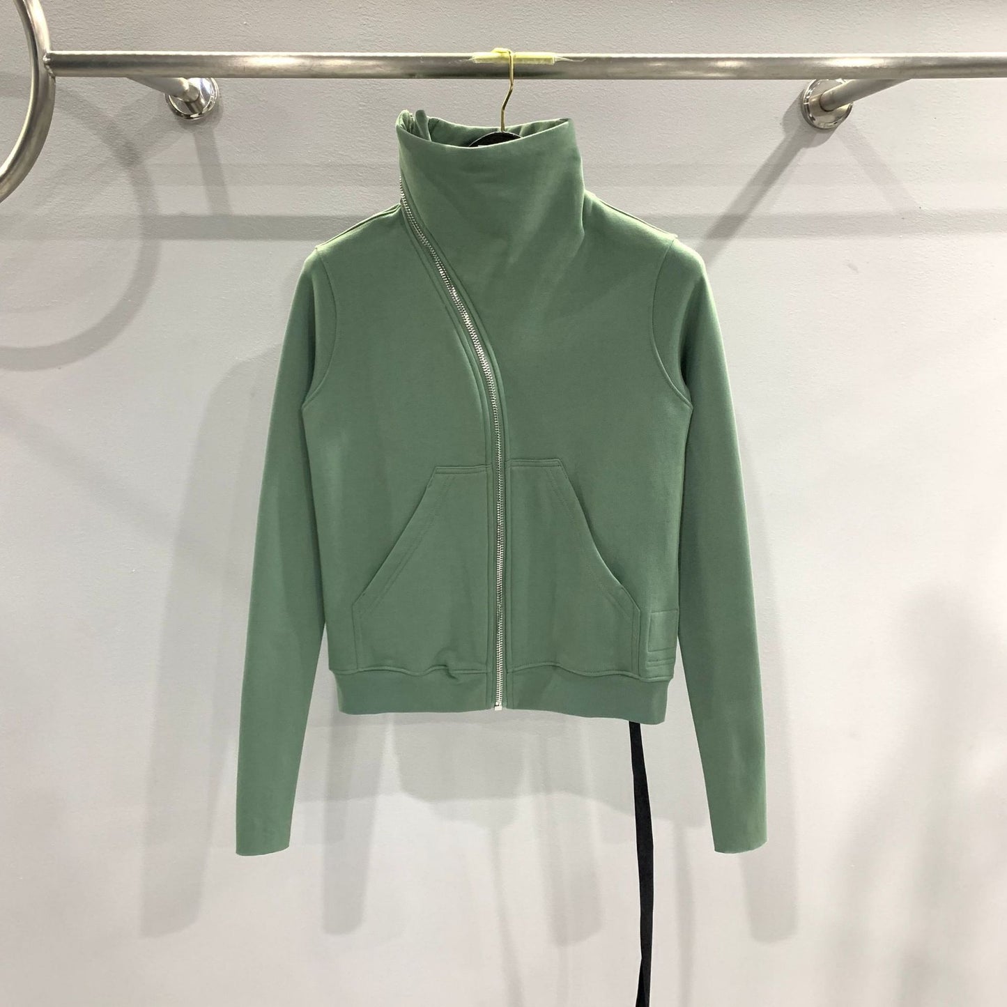 Dark Style Women's Turtleneck Sweater Coat with Zipper