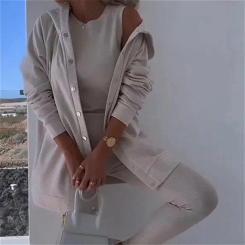 Women's Hooded Sweater Vest & Pants