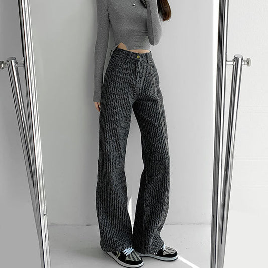 Fashionable Retro Niche Trendy Air Sense Woven Jeans Women