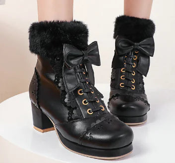 Lolita Shoes, Snow Boots, Japanese Sweet Short Boots