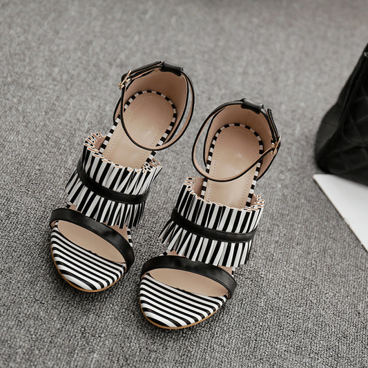 Leopard print fashion high heels