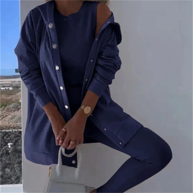 Women's Hooded Sweater Vest & Pants
