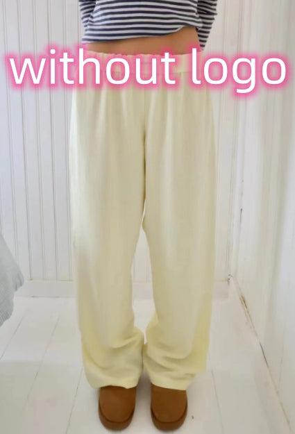 Fashion Y2K Striped Straight Trousers. Summer Elastic High Waist Wide Leg Pants For Women