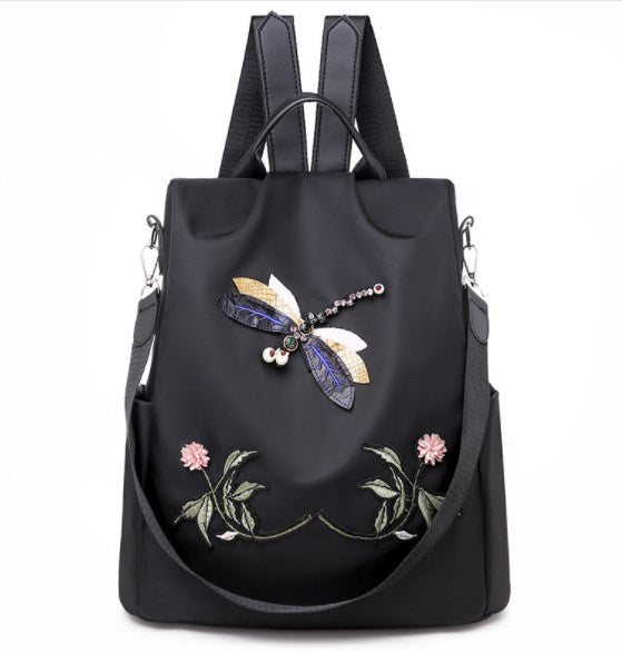 Embroidered Women's Backpack
