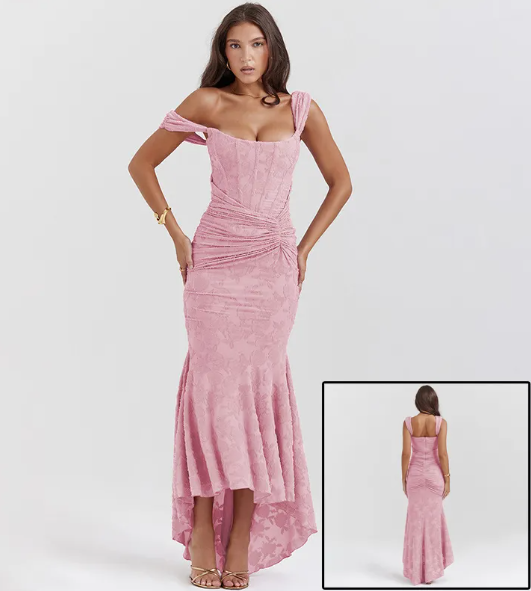 Mozision Off-Shoulder Ruched Bodycon Party Dress