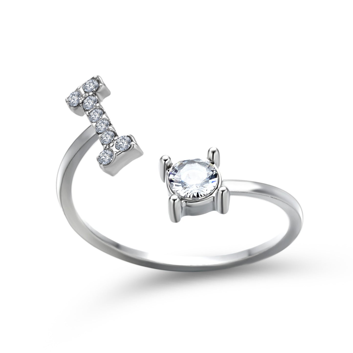 Adjustable 26 Initial Letter Rings. Fashion Simple Elegant Jewelry for Women