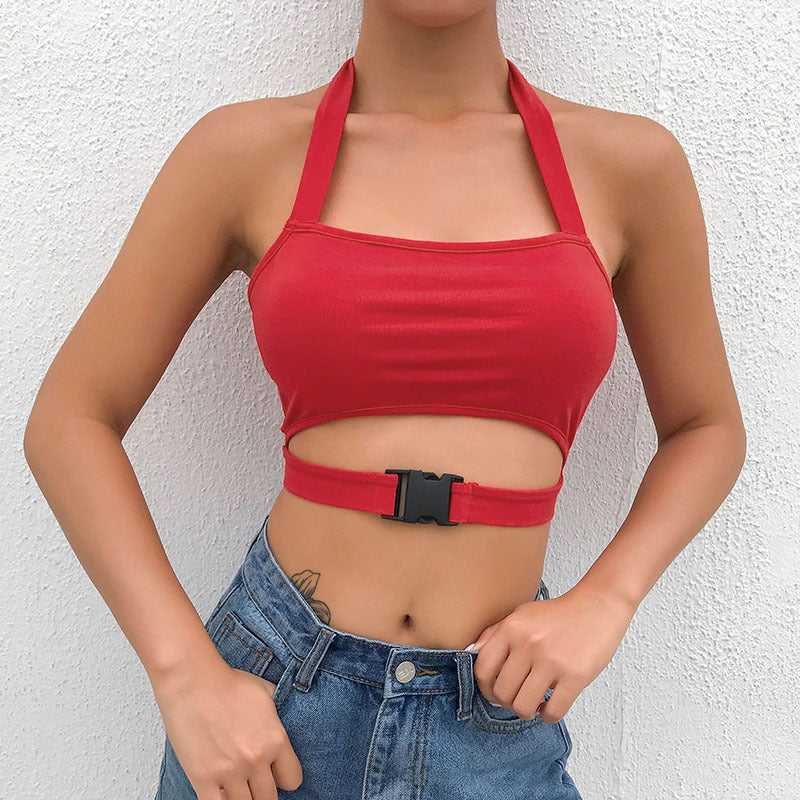 Summer Women's Halter Backless Sports Tank Top