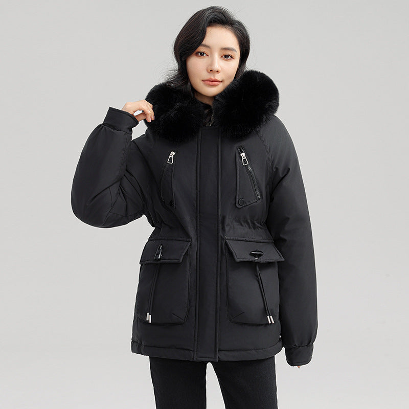 Horn Button Parka, Women's Loose Coat Jacket