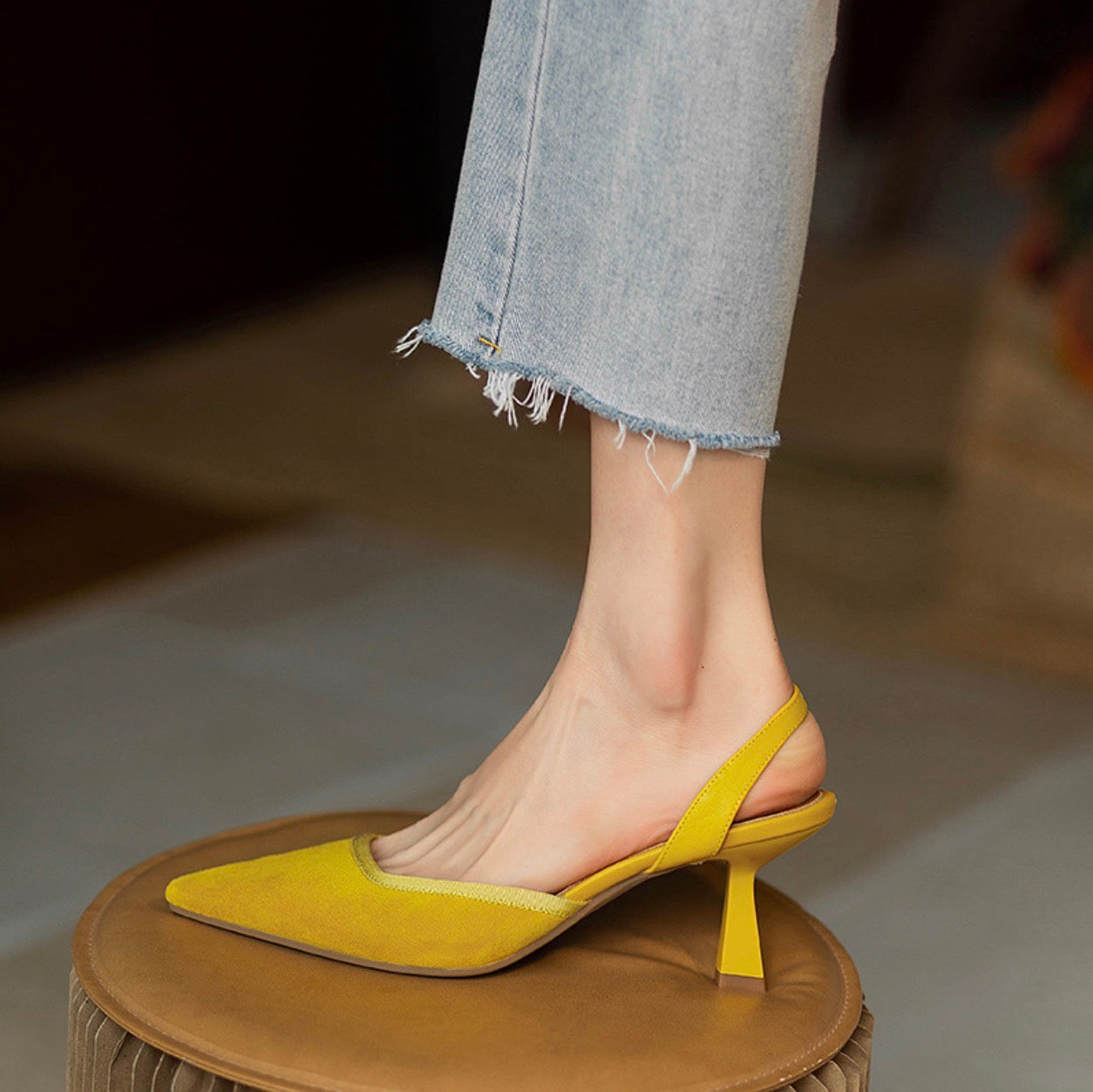 Vintage Pointed Toe Heels for Women Summer