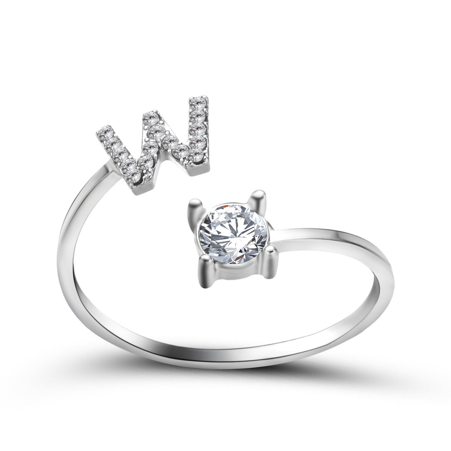 Adjustable 26 Initial Letter Rings. Fashion Simple Elegant Jewelry for Women
